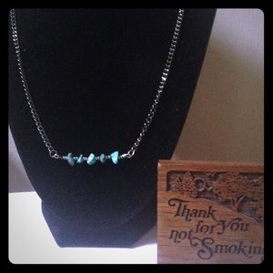 HANDMADE modern turquoise necklace